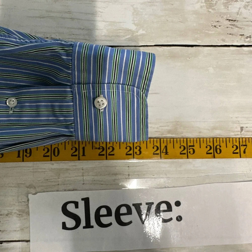 Polo Ralph Lauren‎ Button Up Mens Sz 15.5 32/33 Regent Classic Fit Striped Shirt